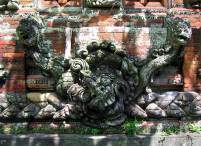 world-turtle Bedawang with Naga-Naga serpents of the temple Pura Dalem Surya Baha Mengwi Badung