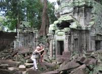 impressive temple ruin Ta Phrom in Cambodia